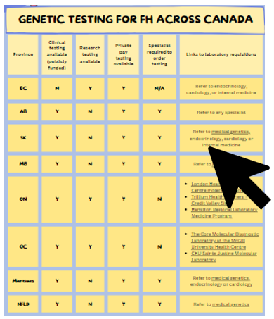 genetic testing for familial hypercholesterolemia